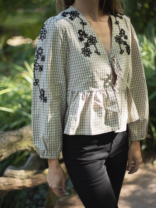 Blouse à carreaux