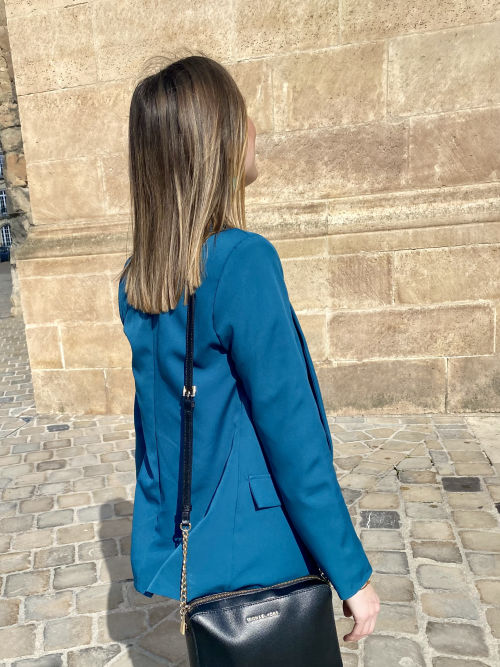 Blazer bleu canard 1