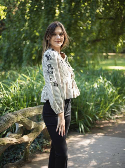 Blouse à carreaux