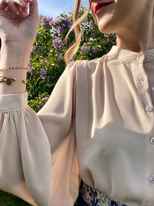 Blouse crop beige 0