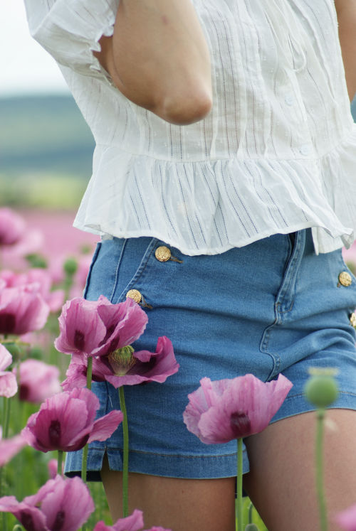 Short en jeans