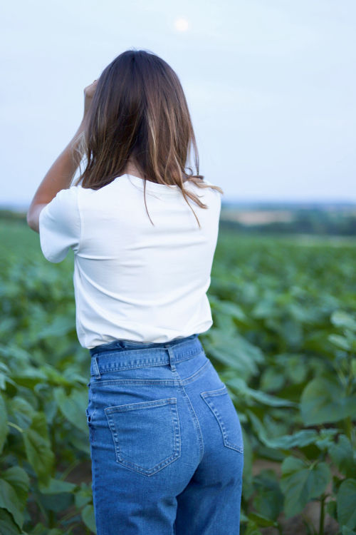 Jeans straight bleu 2