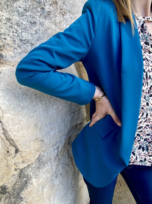 Blazer bleu canard 2