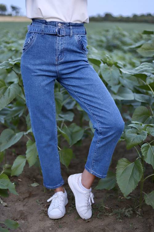 Jeans straight bleu
