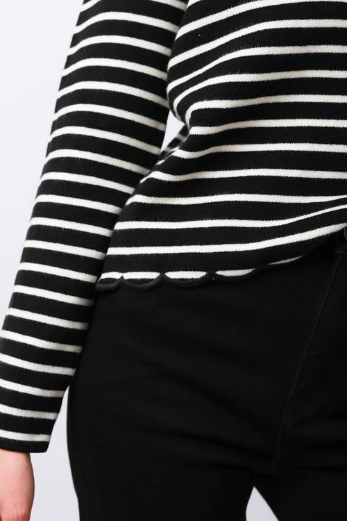 Pull à rayures noir 4
