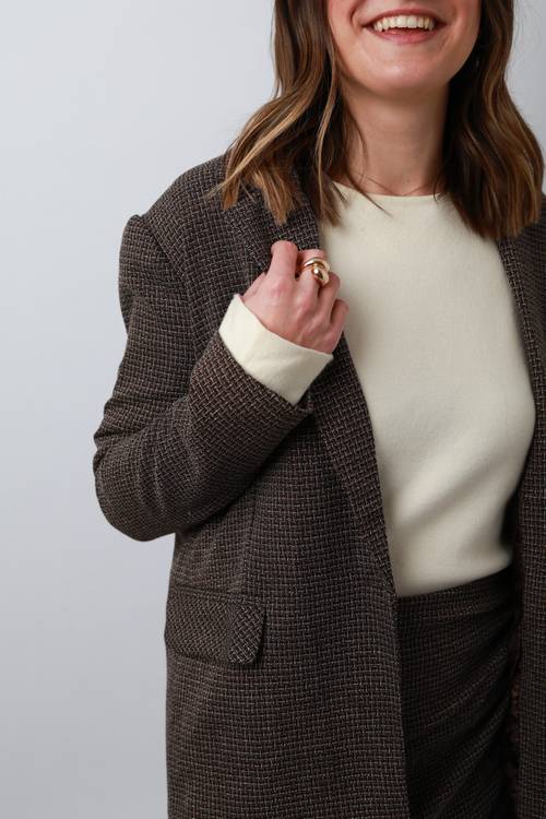 Veste blazer chocolat 1