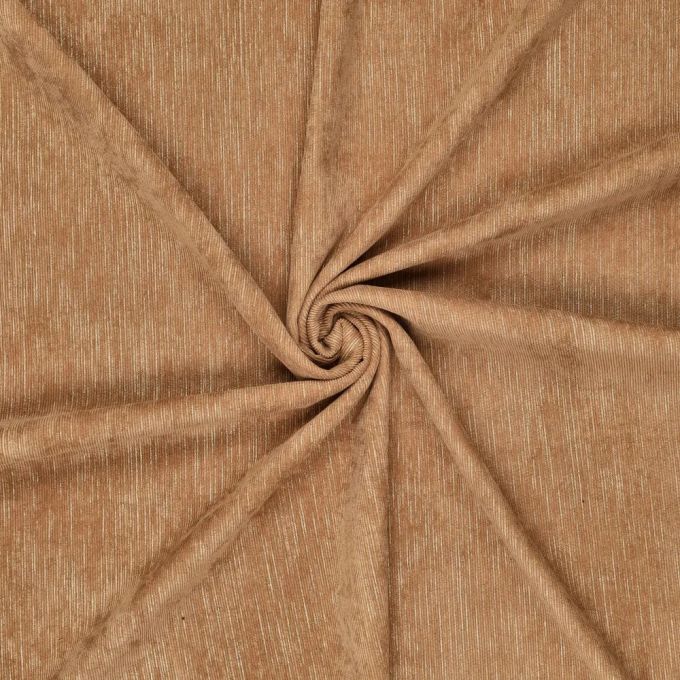 Velours milleraie camel or